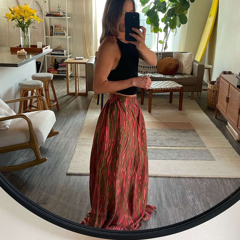 Brand New w/ Tags! Rachel Zoe Full Graphic Maxi Skirt - Picture 2 of 5